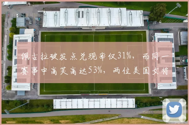 佩古拉破发点兑现率仅31%，而同一赛事中高芙高达53%，两位美国女将关键分差距悬殊
